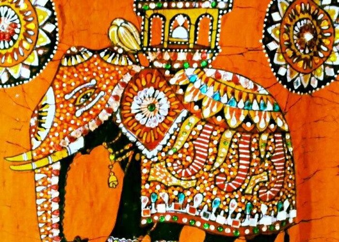 Indian Art #india #art #batik #followme Greeting Card